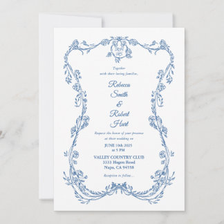 Invitation Bleue Toile de Jouy 05