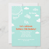 Invitation bleue vers le haut et vers le haut