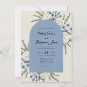 Invitation Bleuet Baby's Breath Eucalyptus Mariage