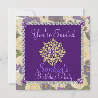 Invitation Bling d'invitation pour les 60 ans des femmes viol