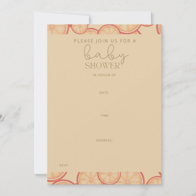 Invitation Bliss d'agrumes doux : Un nouveau début frais (Devant)