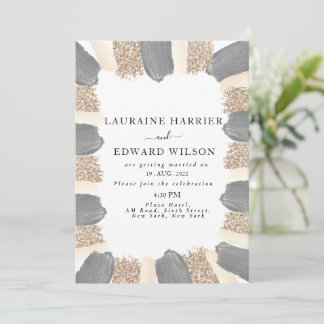 Invitation Bliss de Bourgogne : Elégant Motif floral en Win