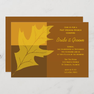 Invitation Blocage de couleur de la feuille d'automne Mariage