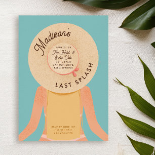 Invitation Blond Palm Springs Bachelorette Weekend Pool Party