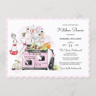 Invitation Blonde Bride Retro Bridal Kitchen