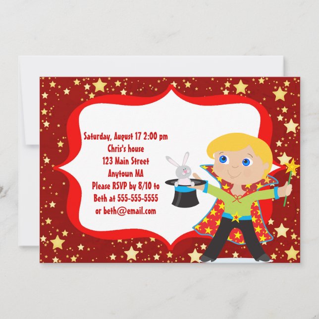 Invitation blonde de fête d'anniversaire de (Devant)