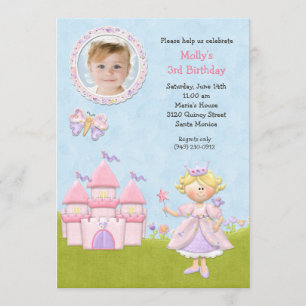 Invitation blonde de fête d'anniversaire de