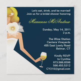 Invitation Blonde sur la marine
