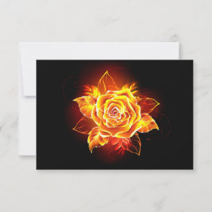 Invitation Blooming Fire Rose