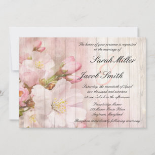 Invitation Blooms rustiques   Cherry Blossom Mariage