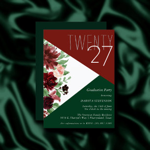 Invitation Blooms rustiques   Colorblock Terracotta et Marsal