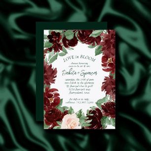 Invitation Blooms rustiques   Terracotta Marsala Love in Bloo