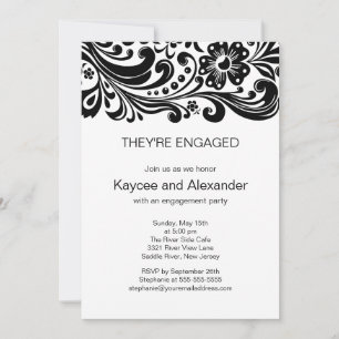 Invitation Bloquer Imprimer les appels de Fiançailles Floral