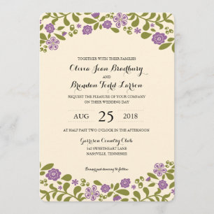 Invitation Blossoms fleurs sauvages   MARIAGE