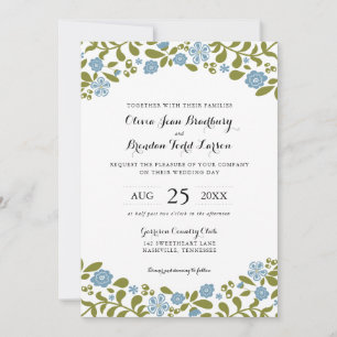 Invitation Blossoms fleurs sauvages   MARIAGE