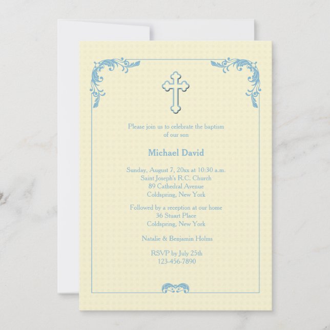 Invitation Blue Accents (Devant)