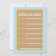 Blue Baby shower Chic Nature Wives for Baby Card