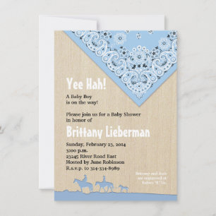 Invitation Blue Bandana Invite