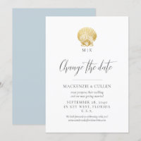 Blue Beach Monogramme Mariage Modifier la date