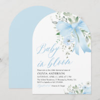 Blue Bow Baby in Floral Boy Arch Baby shower