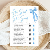 Blue Bow Il Dit Qu'Elle A Dit Fête des mariées Gam