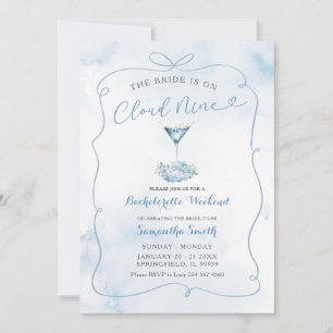 Invitation Blue Bride Est Sur Cloud Neuf Itinéraire Bachelore