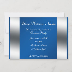 Invitation Blue Business