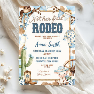 Invitation Blue Cowboy Pas sa première Rodeo Bébé Sprinkle