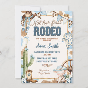 Invitation Blue Cowboy Pas sa première Rodeo Bébé Sprinkle