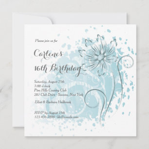 Invitation Blue Dandelion