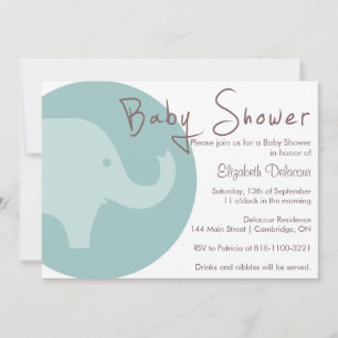 Invitation Blue Elephant C'est un garçon Baby shower Invitati