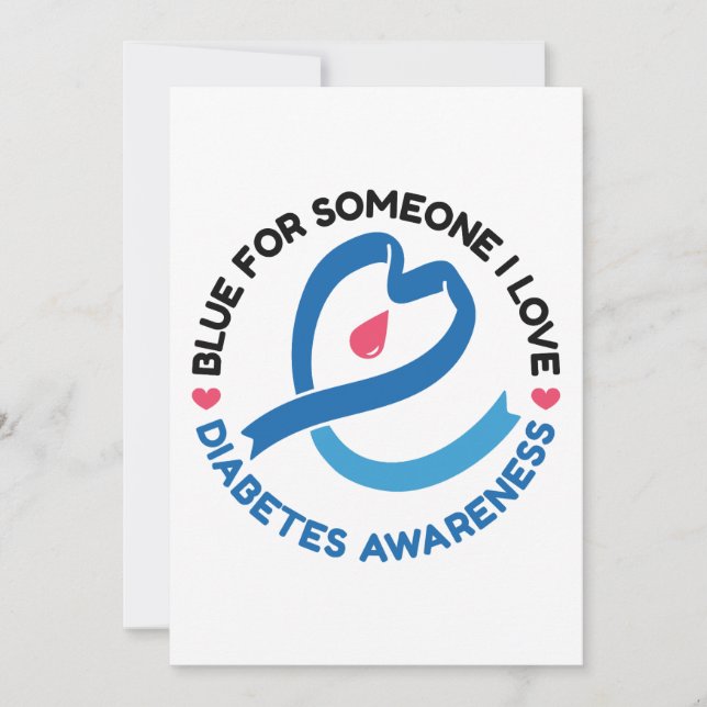 Invitation Blue for Someone I Love – Diabetes Awareness (Devant)
