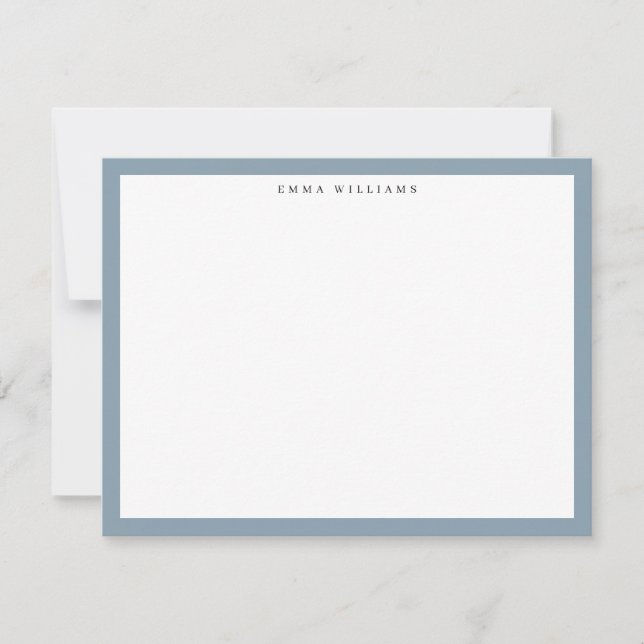 Invitation Blue Frame Note Card (Devant)