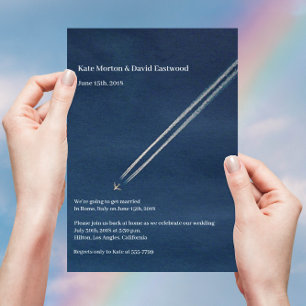 Invitation ©Blue High Altitude Avion Destination Mariage