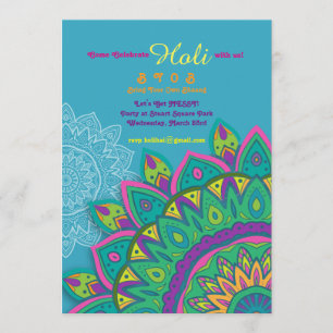 Invitation Blue Holi