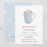 Blue Hot Cocoa Mug Co-Ed Mariage ou Baby shower