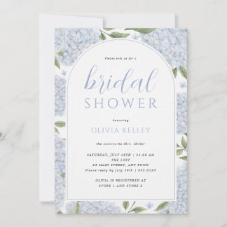 Invitation Blue Hydrangea Flower Arch Bridal Shower