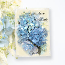 Blue Hydrangea Flower Wedding Enregistrer la date