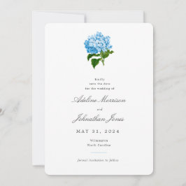Invitation Blue Hydrangea Grandmillennial