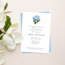 Blue Hydrangea Grandmillennial Baby shower