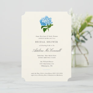 Invitation Blue Hydrangea Grandmillennial Fête des mariées