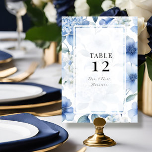 Invitation Blue Hydrangea Moderne Printemps Été Floral Mariag