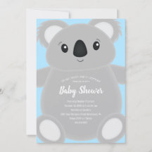 Blue Koala Bear Baby shower