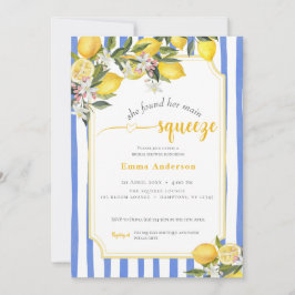 Invitation Blue Lemon Main Squeeze Bridal Shower
