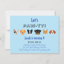 Blue Let's Pawty Puppy Boy fête d'anniversaire