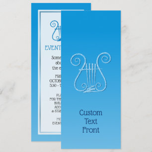 Invitation Blue Lyre