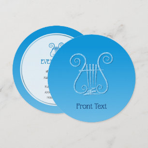 Invitation Blue Lyre