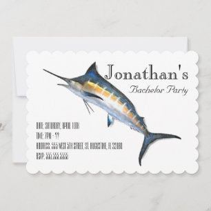 Invitation Blue Marlin 5x7