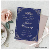 Blue Mehndi Henna Mariage musulman