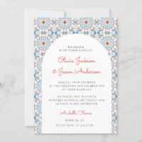 Blue Orange Oriental Arch Marocain Mariage du dése